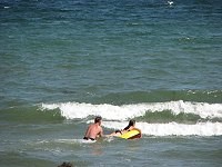 Badespass im salzigen Nass an einer Sandbank