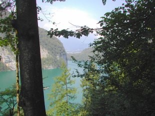 Blick auf einen See im Allgäu Blick auf einen See im Allgäu