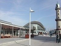 Warnemünde mit Teepott und Leuchtturm