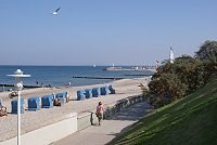 Der Strand in Kühlungborn, Strandkörbe und eine saubere Promenade