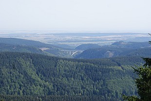 Blick vom Schneekopf auf den Thüringer Wald