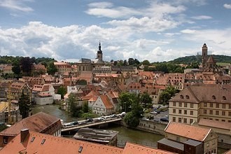 Zentrum von Bamberg mit dem Alten Rathaus und Kaiserdom Zentrum von Bamberg mit dem Alten Rathaus und Kaiserdom