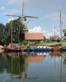 Malerische Windmühle in Drenthe