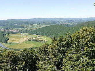 Blick über die Berge des Hessischen Bergland