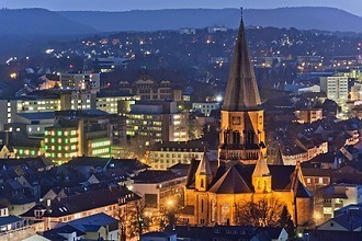 Zentrum mit der Marienkirche in Kaiserslautern Zentrum mit der Marienkirche in Kaiserslautern