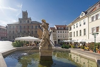 Marktplatz in der Goethestadt Weimar Marktplatz in der Goethestadt Weimar
