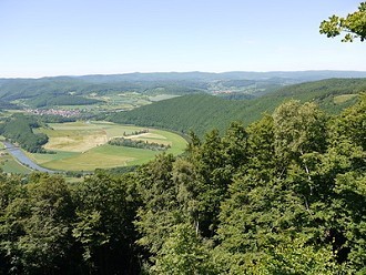 Tolle Aussischt von der Teufelskanzel ins Werratal Tolle Aussischt von der Teufelskanzel ins Werratal