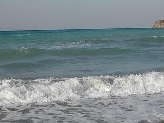 Ein Badestrand in Chalkidiki