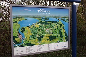 Das Land Fleesensee auf einer Karte Das Land Fleesensee auf einer Karte