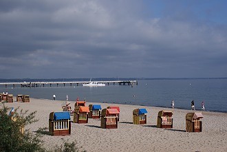 Strandkörbe am Strand von Scharbeutz Strandkörbe am Strand von Scharbeutz