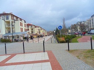 Promenade zum Strand in Swinemünde Promenade zum Strand in Swinemünde
